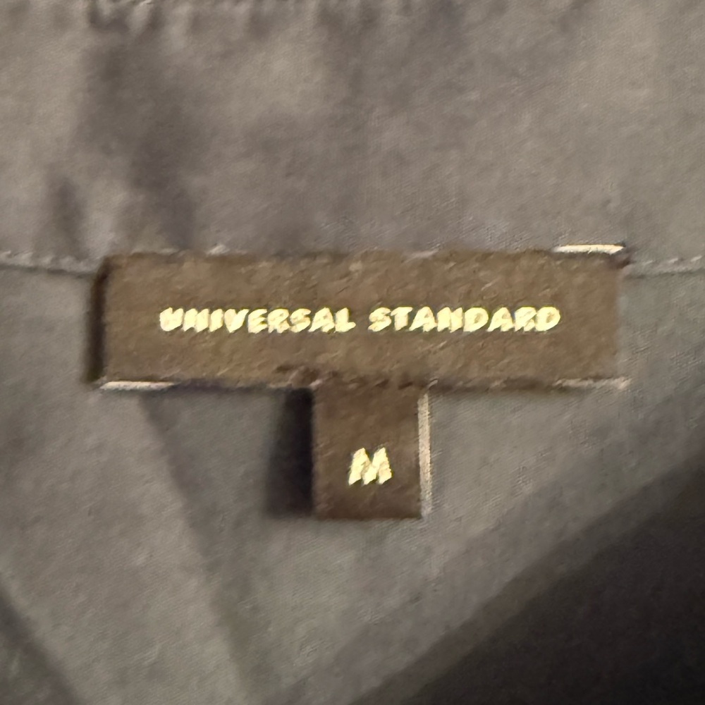 Universal Standard Asymmetric Shirtdress Cotton Blend Teal Medium 18-20 EUC - Picture 7 of 13